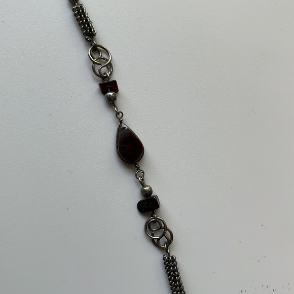Sterling Silver Bracelet Tigers Eye Stone Chain - Picture 3 of 3